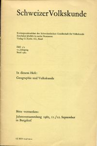 Geographie und Volkskunde. (Umschlag)