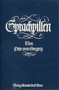 Greyerz, Sprachpillen. (Umschlag)