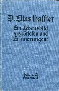 Haffter, Dr. Elias Haffter. (Umschlag)