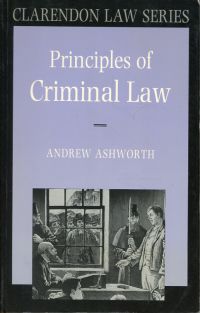 Ashworth, Principles of criminal law. (Umschlag)
