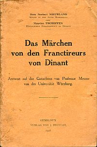 Nieuwland, Das Märchen von den Franctireurs von Dinant. (Umschlag)