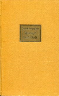 Schaffner, Kampf und Reise. (Umschlag)