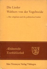 Walther von der Vogelweide: Die Lieder, 1: Die religiösen und politischen Lieder (Umschlag)