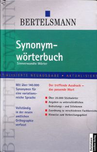 Kroeber, Synonym-Wörterbuch. (Umschlag)