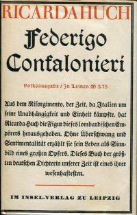 Huch, Das Leben des Grafen Federigo Confalonieri. (Umschlag)