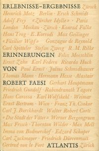Faesi, Erlebnisse, Ergebnisse. (Umschlag)