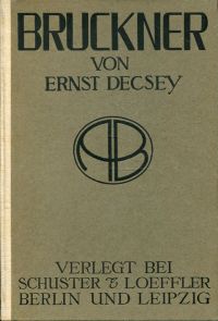 Decsey, Bruckner. (Umschlag)