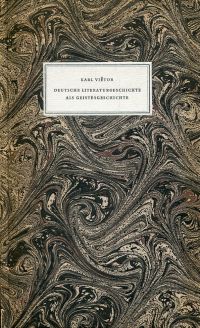 Viëtor, Deutsche Literaturgeschichte als Geistesgeschichte. (Umschlag)