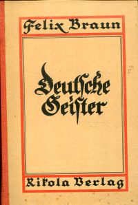 Braun, Deutsche Geister. (Umschlag)