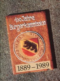 Schmezer, Hundert Jahre Burgerkommission der Burgergemeinde Bern. (Umschlag)