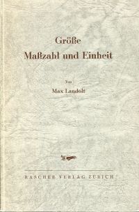 Landolt, Grösse, Masszahl und Einheit. (Umschlag)