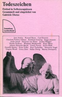 Dietze, Todeszeichen. (Umschlag)
