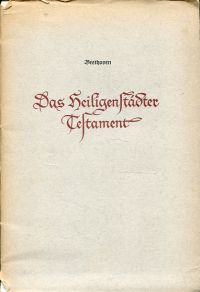 Beethoven, Das Heiligenstädter Testament. (Umschlag)