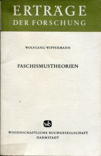 Wippermann, Faschismustheorien. (Umschlag)