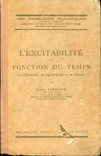 Lapicque, L'excitabilité en fonction du temps. (Umschlag)
