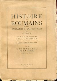Iorga, Les Maîtres de la Terre (jusqu'a l'an mille). (Umschlag)