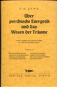 Jung, Über psychische Energetik und das Wesen der Träume. (Umschlag)