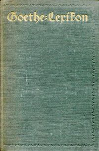 Schmidt, Goethe-Lexikon. (Umschlag)