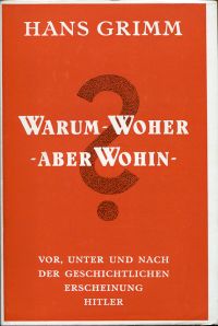 Grimm, Warum-woher-aber wohin? (Umschlag)