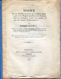 Bourdet de la Nièvre: Notice sur des fossiles inconnus qui semblent appartenir à (Umschlag)