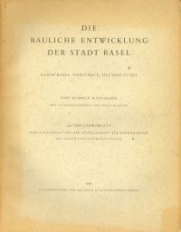 Kaufmann, Die bauliche Entwicklung der Stadt Basel. (Umschlag)