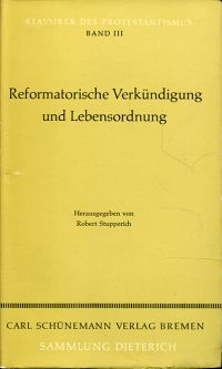 Stupperich, Reformatorische Verkündigung und Lebensordnung. (Umschlag)
