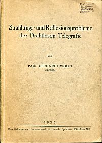 Violet, Strahlungs- und Reflexionsprobleme der Drahtlosen Telegraphie. (Umschlag)