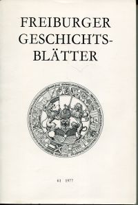 Freiburger Geschichtsblätter, Band 61 (1977). (Umschlag)
