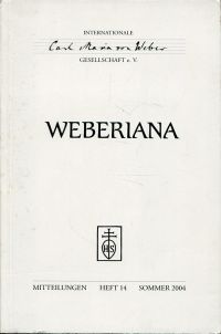 Internationale Carl-Maria-von-Weber-Gesellschaft: Weberiana, Heft 14, Sommer 200 (Umschlag)