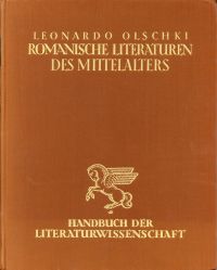 Olschki, Die romanischen Literaturen des Mittelalters. (Umschlag)