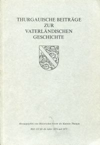 Thurgauische Beiträge zur Vaterländischen Geschichte, Heft 112, 1974 und 1975. (Umschlag)