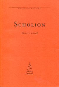 Scholion. Bulletin 5/2008. (Umschlag)