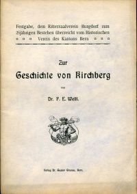 Welti, Zur Geschichte von Kirchberg. (Umschlag)