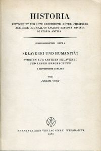 Vogt, Sklaverei und Humanität. (Umschlag)