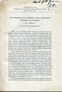 Wirz, Die Entlehnung und Assimilation eigenen und fremden Kulturgutes in Neuguin (Umschlag)