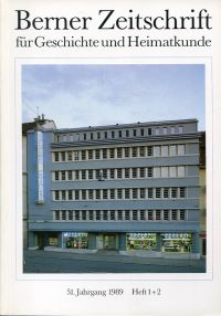 Furrer, Denkmalpflege in der Stadt Bern 1985-1988. (Umschlag)