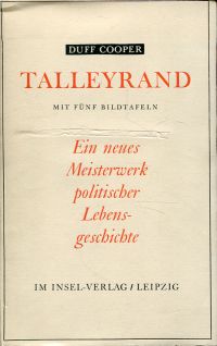Cooper, Talleyrand. (Umschlag)