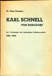 Sommer, Karl Schnell von Burgdorf. (Umschlag)
