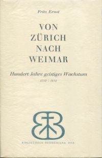 Ernst, Von Zürich nach Weimar. (Umschlag)
