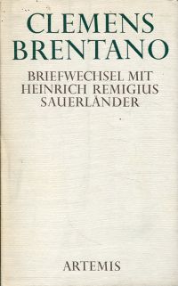 Brentano, Briefwechsel mit Heinrich Remigius Sauerländer. (Umschlag)