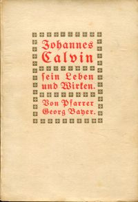 Bayer, Johann Calvin. (Umschlag)