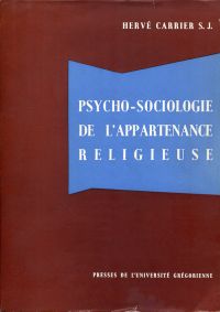 Carrier, Psycho-sociologie de l'appartenance religieuse. (Umschlag)