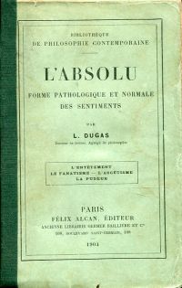 Dugas, L'absolu. (Umschlag)