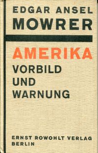 Mowrer, Amerika. (Umschlag)