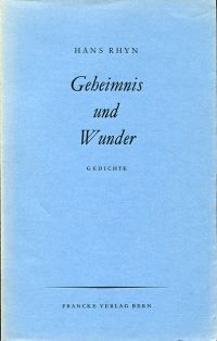 Rhyn, Geheimnis und Wunder. (Umschlag)