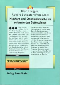Rüegger, Mundart und Standardsprache im reformierten Gottesdienst. (Umschlag)
