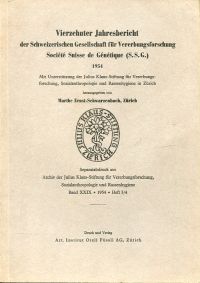 Ernst-Schwarzenbach, Vierzehnter Jahresbericht der Schweizerischen Gesellschaft (Umschlag)