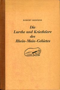 Mertens, Die Lurche und Kriechtiere des Rhein-Main-Gebietes. (Umschlag)
