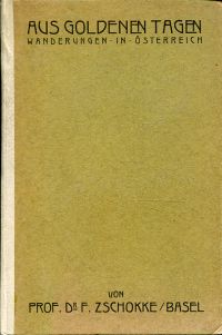 Zschokke, Aus goldenen Tagen. (Umschlag)