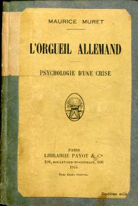 Muret, L'Orgueil allemand. (Umschlag)